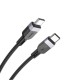 Кабель HOCO X109 Energy silicone charging data cable Type-C to Type-C 60W 3A 1m Black