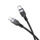 Кабель HOCO X109 Energy silicone charging data cable Type-C to Type-C 60W 3A 1m Black
