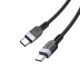 Кабель HOCO X109 Energy silicone charging data cable Type-C to Type-C 60W 3A 1m Black