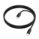 Кабель HOCO X115 Surpass fast charging data cable Type-C to Type-C 60W 3A 1m Black