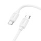 Кабель HOCO X115 Surpass fast charging data cable Type-C to Type-C 60W 3A 1m White