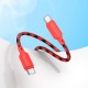 Кабель HOCO X116 Meridian charging data cable Type-C to Type-C 60W 3A 1m Red