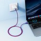 Кабель HOCO X116 Meridian charging data cable Type-C to Type-C 60W 3A 1m Purple