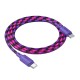 Кабель HOCO X116 Meridian charging data cable Type-C to Type-C 60W 3A 1m Purple