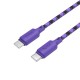 Кабель HOCO X116 Meridian charging data cable Type-C to Type-C 60W 3A 1m Purple