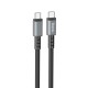 Кабель HOCO X85 Strength charging data cable Type-C to Type-C 60W 3A 1m Black