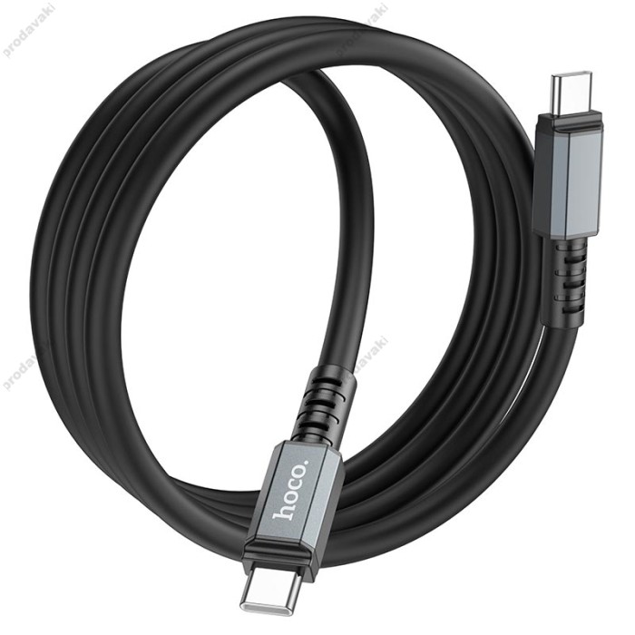Кабель HOCO X85 Strength charging data cable Type-C to Type-C 60W 3A 1m Black