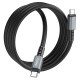 Кабель HOCO X85 Strength charging data cable Type-C to Type-C 60W 3A 1m Black