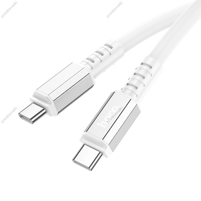 Кабель HOCO X85 Strength charging data cable Type-C to Type-C 60W 3A 1m White