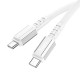 Кабель HOCO X85 Strength charging data cable Type-C to Type-C 60W 3A 1m White