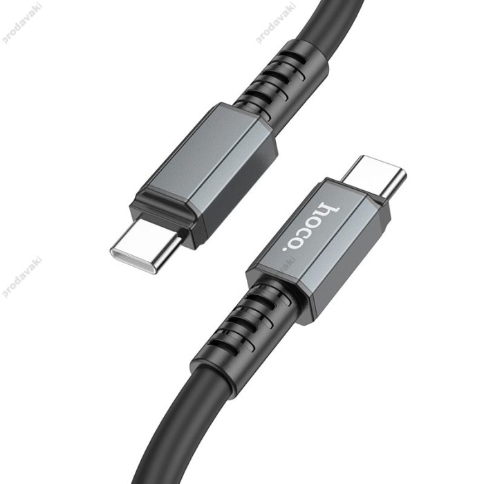 Кабель HOCO X85 Strength charging data cable Type-C to Type-C 60W 3A 1m Black