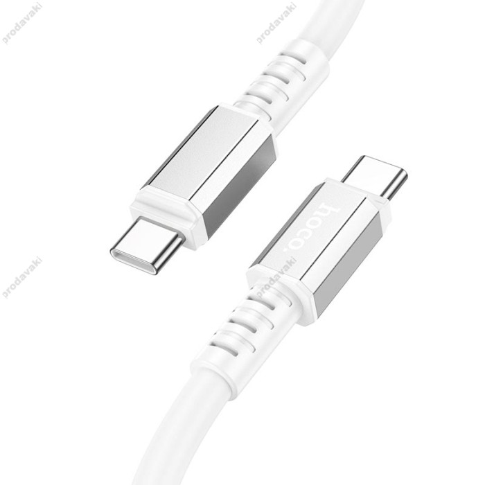 Кабель HOCO X85 Strength charging data cable Type-C to Type-C 60W 3A 1m White