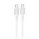 Кабель HOCO X85 Strength charging data cable Type-C to Type-C 60W 3A 1m White