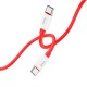 Кабель HOCO X87 Magic silicone PD charging data cable Type-C to Type-C 60W 3A 1m Red