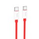 Кабель HOCO X87 Magic silicone PD charging data cable Type-C to Type-C 60W 3A 1m Red