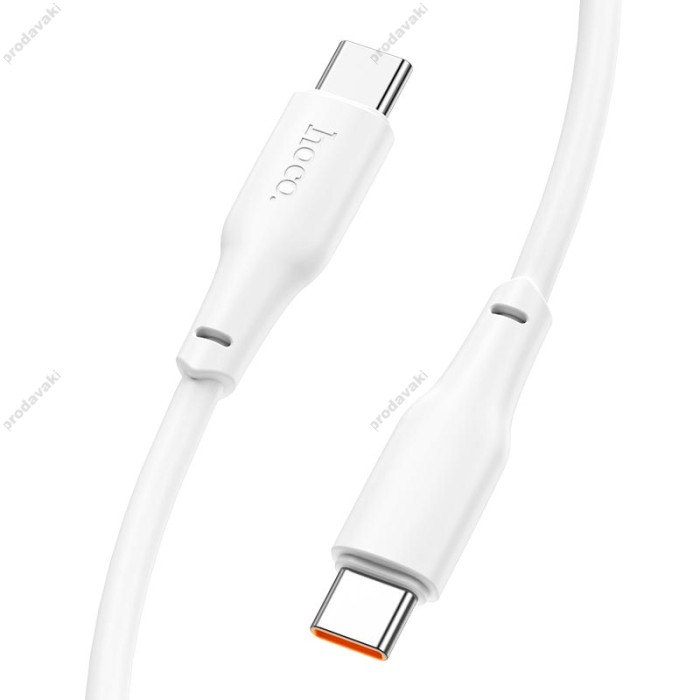 Кабель HOCO X93 Force fast charging data cable Type-C to Type-C 100W 5A 2m White
