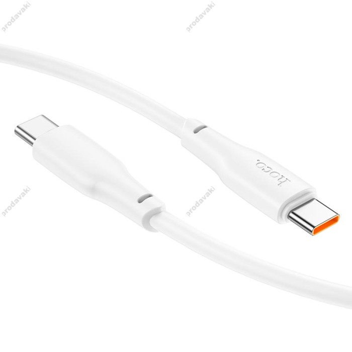Кабель HOCO X93 Force fast charging data cable Type-C to Type-C 100W 5A 2m White