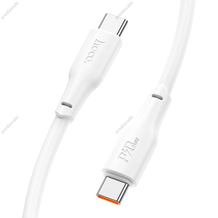 Кабель HOCO X93 Force fast charging data cable Type-C to Type-C 240W 5A 2m White