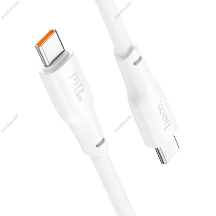Кабель HOCO X93 Force fast charging data cable Type-C to Type-C 240W 5A 2m White