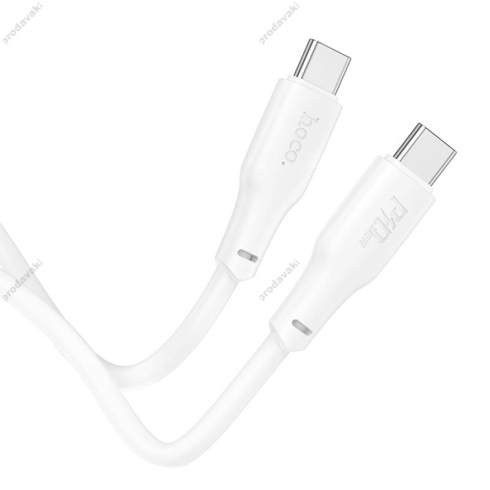Кабель HOCO X93 Force fast charging data cable Type-C to Type-C 240W 5A 2m White