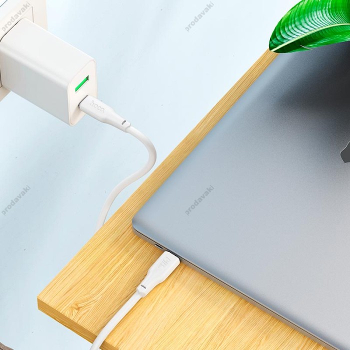 Кабель HOCO X93 Force fast charging data cable Type-C to Type-C 240W 5A 2m White