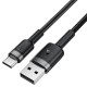 Кабель ACEFAST C22-04 aluminum alloy charging data cable USB to Type-C 3A 1.2m Black