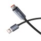 Кабель HOCO X112 Favor charging data cable with display USB to Type-C 100W 5A 1m Black