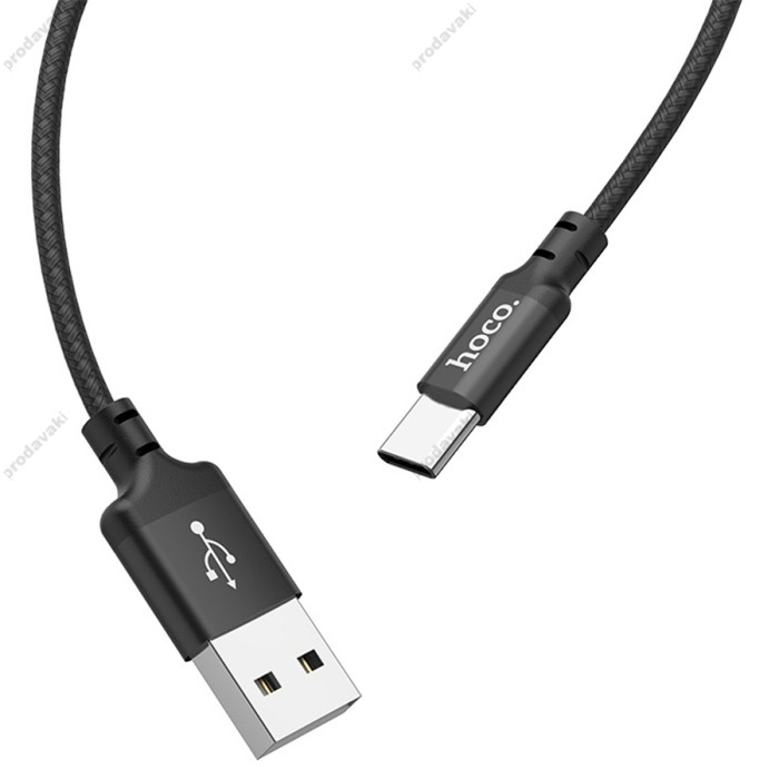 Кабель Hoco X14 Times speed charging cable USB to Type-C 3A 2m Black