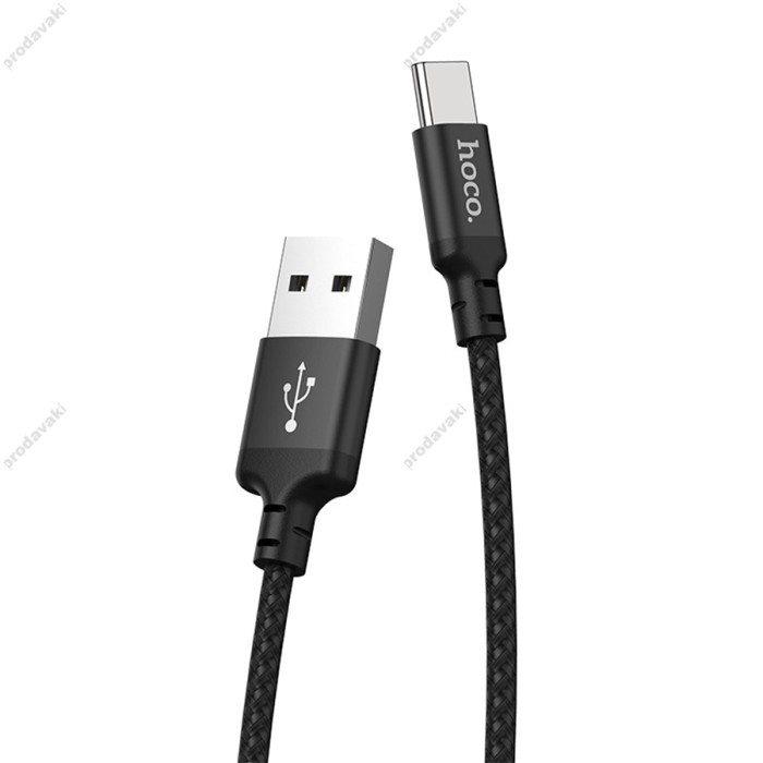 Кабель Hoco X14 Times speed charging cable USB to Type-C 3A 2m Black