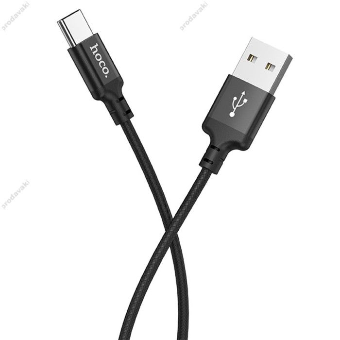 Кабель Hoco X14 Times speed charging cable USB to Type-C 3A 2m Black