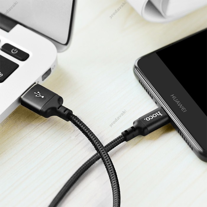 Кабель Hoco X14 Times speed charging cable USB to Type-C 3A 2m Black