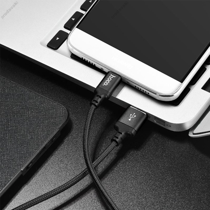 Кабель Hoco X14 Times speed charging cable USB to Type-C 3A 1m Black