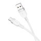 Кабель HOCO X109 Energy silicone charging data cable USB to Type-C 3A 1m White