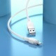 Кабель HOCO X109 Energy silicone charging data cable USB to Type-C 3A 1m White