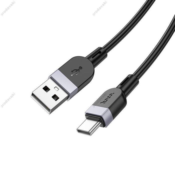 Кабель HOCO X109 Energy silicone charging data cable USB to Type-C 3A 2m Black