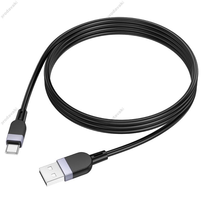 Кабель HOCO X109 Energy silicone charging data cable USB to Type-C 3A 1m Black