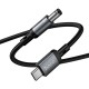 Кабель живлення для роутера HOCO X129 Advantage charging cable Type-C to DC 5.5мм на 2.1/2.5мм 12V Black