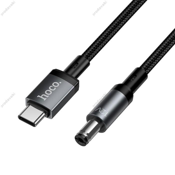 Кабель живлення для роутера HOCO X129 Advantage charging cable Type-C to DC 5.5мм на 2.1/2.5мм 12V Black