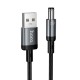 Кабель живлення для роутера HOCO X129 Advantage charging cable USB to DC 5.5мм на 2.1/2.5мм 5V Black