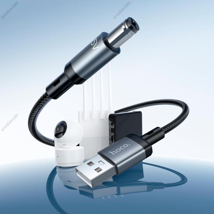 Кабель живлення для роутера HOCO X129 Advantage charging cable USB to DC 5.5мм на 2.1/2.5мм 5V Black