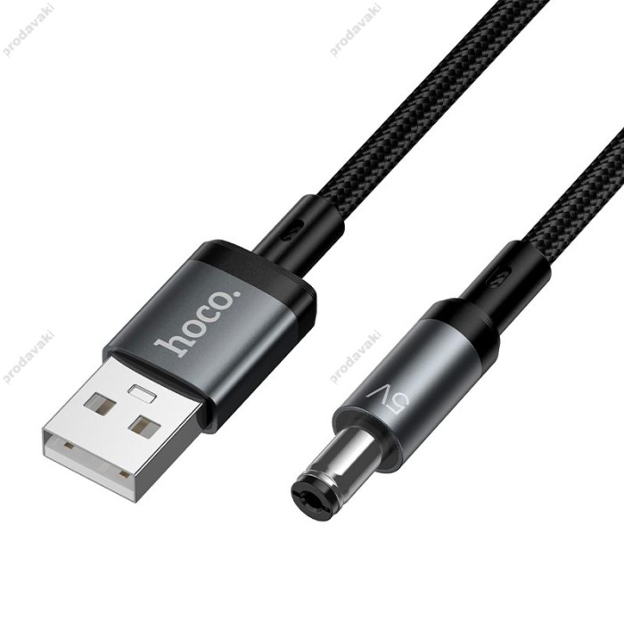 Кабель живлення для роутера HOCO X129 Advantage charging cable USB to DC 5.5мм на 2.1/2.5мм 5V Black