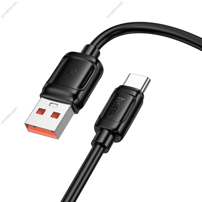 Кабель HOCO X115 Surpass charging data cable USB to Type-C 100W 5A 1m Black