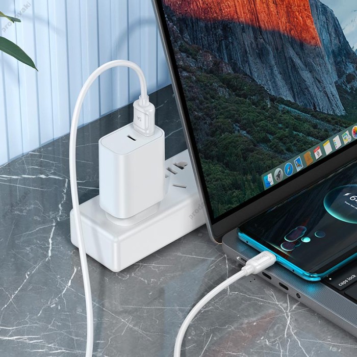 Кабель HOCO X115 Surpass charging data cable USB to Type-C 100W 5A 1m White