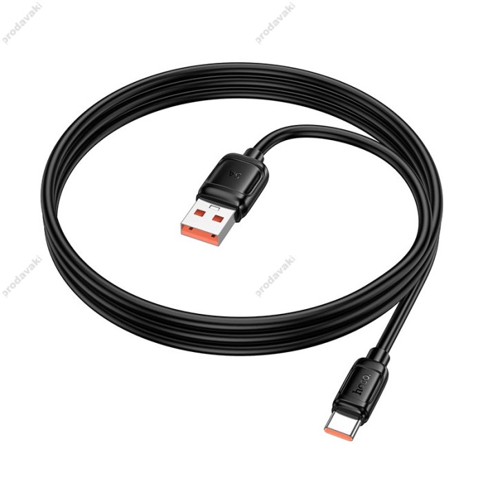 Кабель HOCO X115 Surpass charging data cable USB to Type-C 100W 5A 1m Black