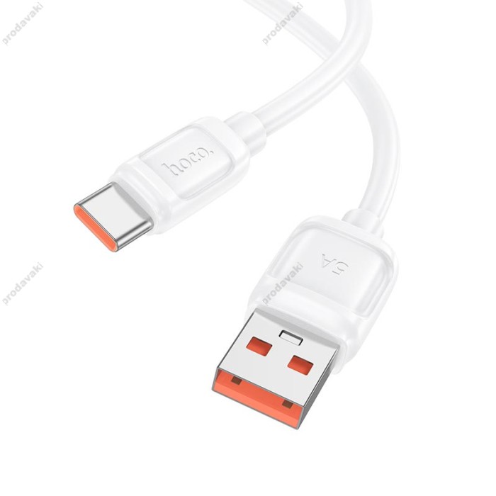 Кабель HOCO X115 Surpass charging data cable USB to Type-C 100W 5A 1m White