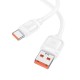 Кабель HOCO X115 Surpass charging data cable USB to Type-C 100W 5A 1m White