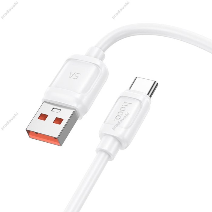 Кабель HOCO X115 Surpass charging data cable USB to Type-C 100W 5A 1m White