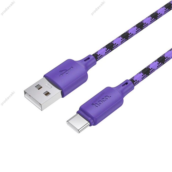 Кабель HOCO X116 Meridian charging data cable USB to Type-C 3A 1m Purple