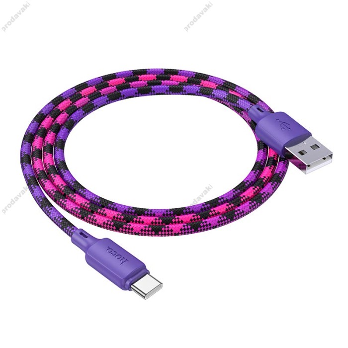 Кабель HOCO X116 Meridian charging data cable USB to Type-C 3A 1m Purple