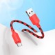 Кабель HOCO X116 Meridian charging data cable USB to Type-C 3A 1m Red